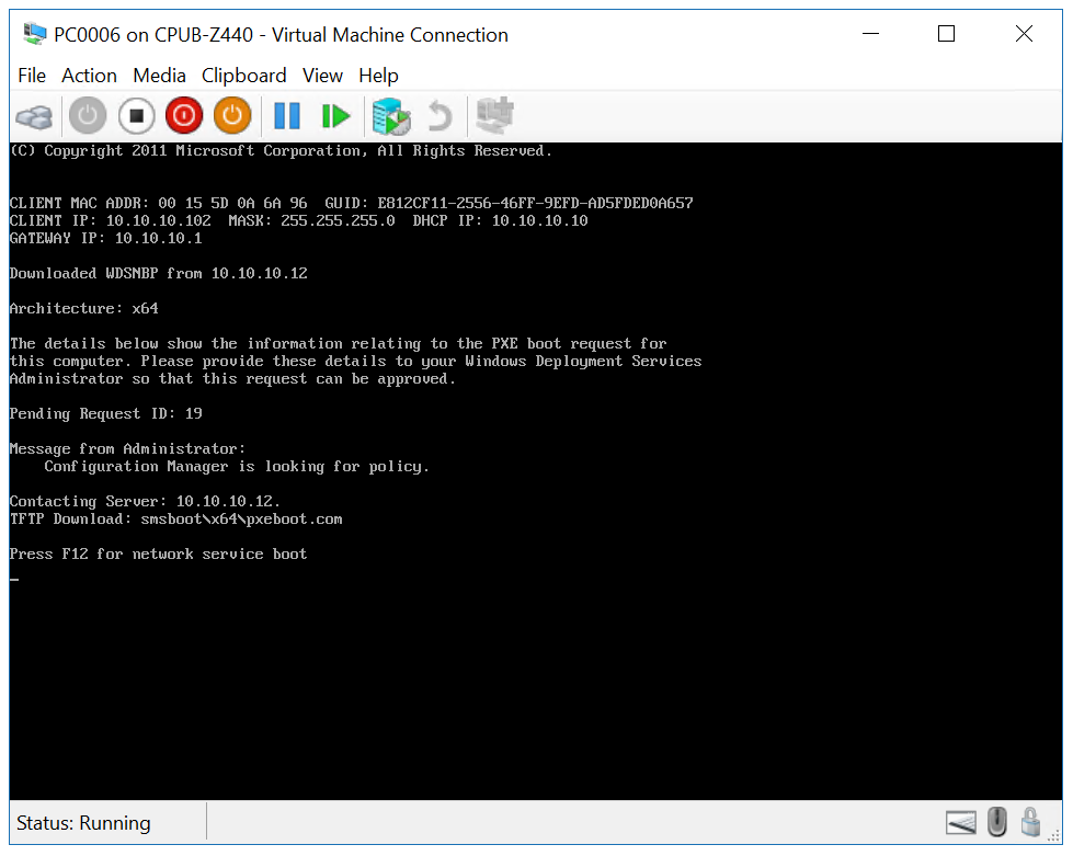 User data and setting restored example 1