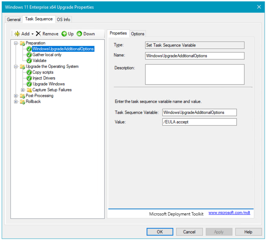 Specify EULA