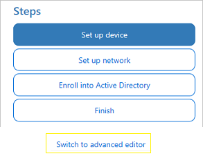 open advanced editor