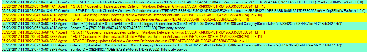 Windows Update scan log 1