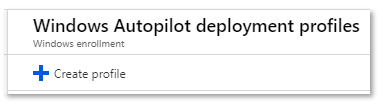 Create deployment profile