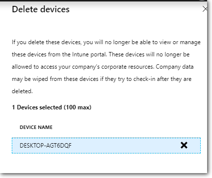 Delete device