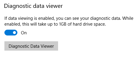 Location to turn on data viewing