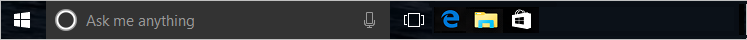 default apps pinned to taskbar.
