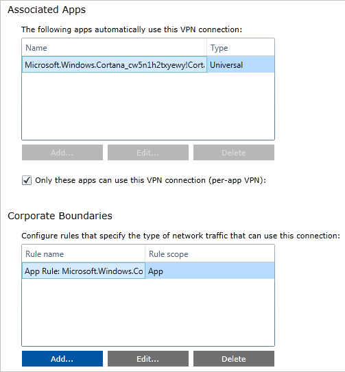 Configure rules for the app