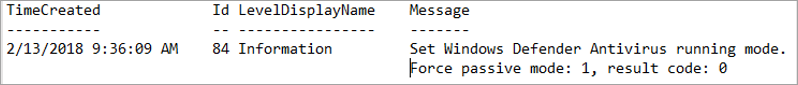 Image of passive mode verification result