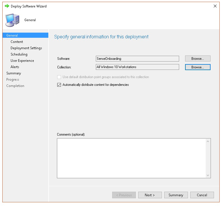 Image of Microsoft Endpoint Configuration Manager configuration