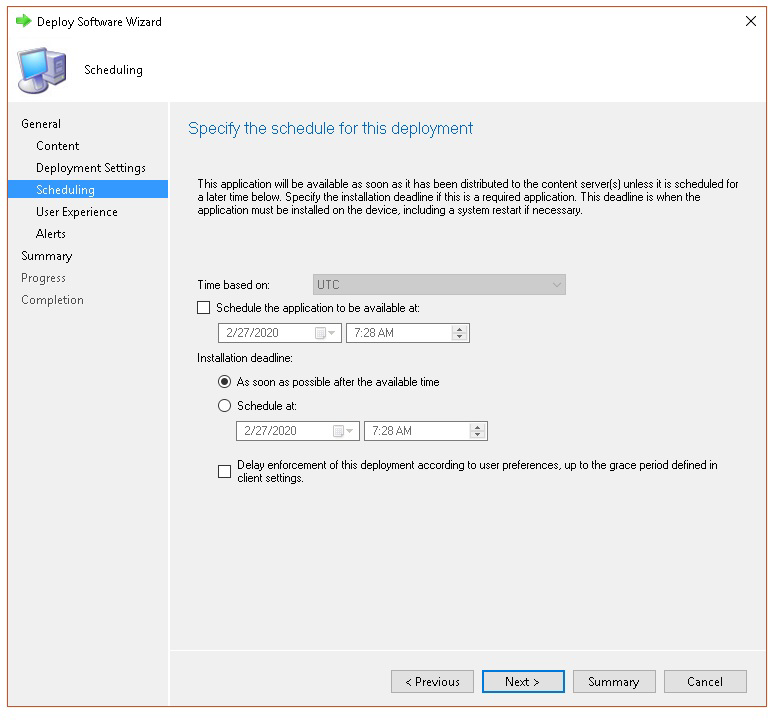 Image of Microsoft Endpoint Configuration Manager configuration