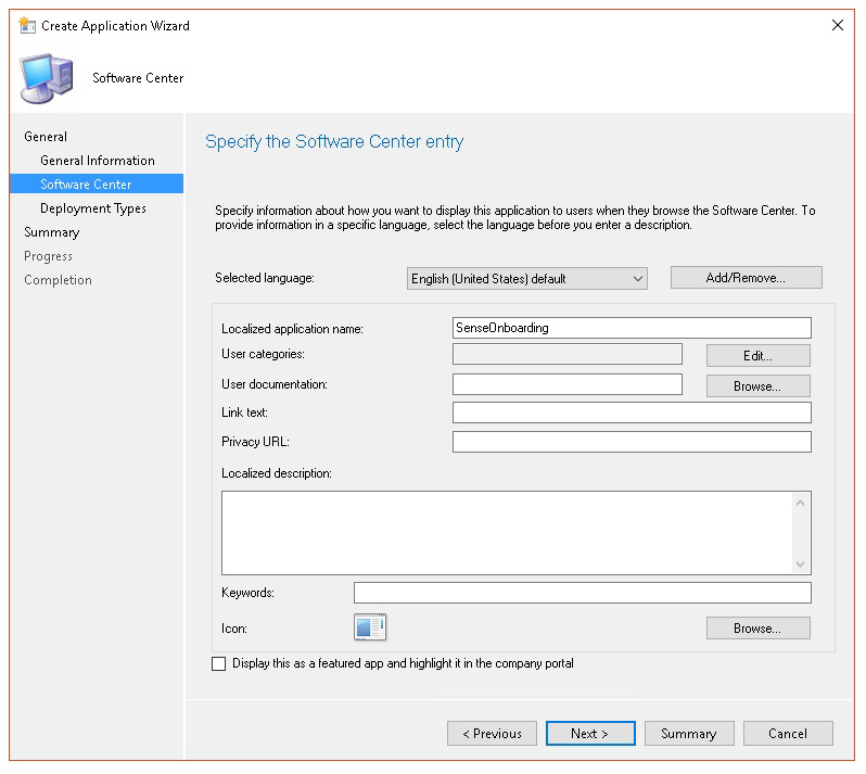 Image of Microsoft Endpoint Configuration Manager configuration