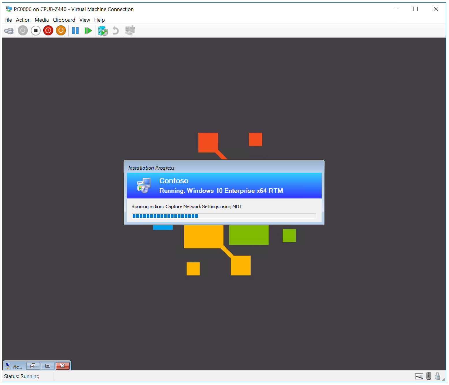 User data and setting restored example 3
