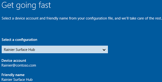 select a configuration