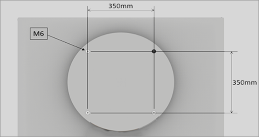 *Figure 5. Surface Hub 2S mounting configuration*