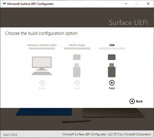 * Use the USB option to export the file *