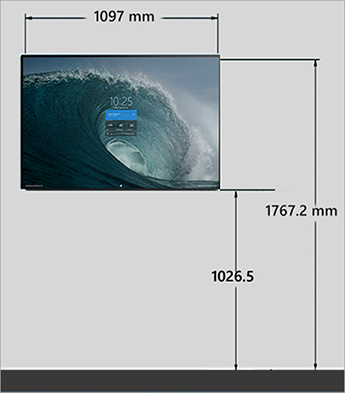 *Surface Hub 2S wall mount front view*
