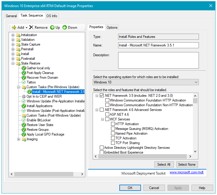 task sequence
