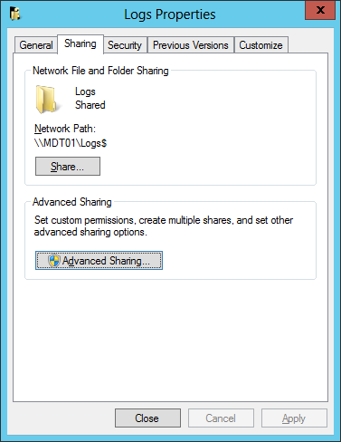 Logs folder