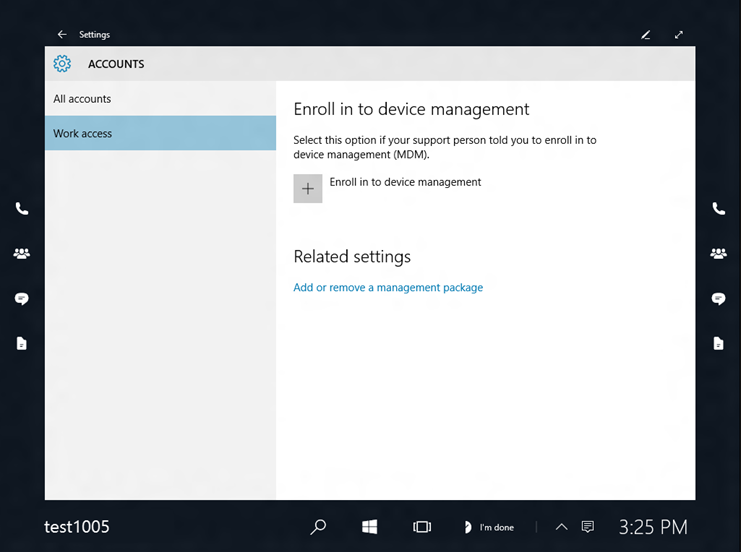 Image showing enroll in device maagement page.