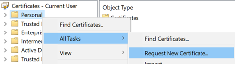 Request a new certificate.