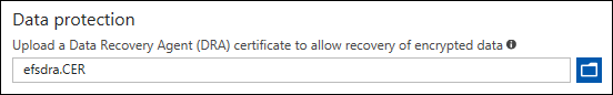 Microsoft Intune, Upload your Data Recovery Agent (DRA) certificate
