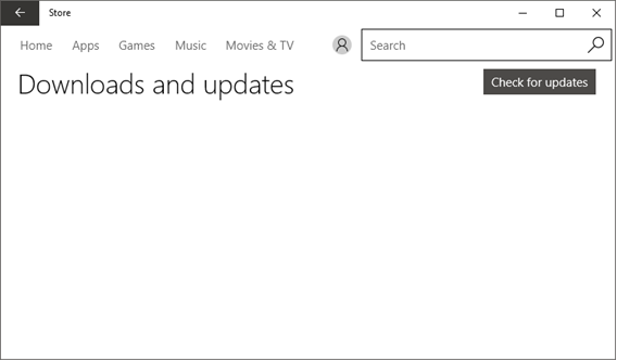 Microsoft Store app showing access to My Library