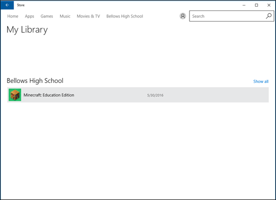 My Library for example student