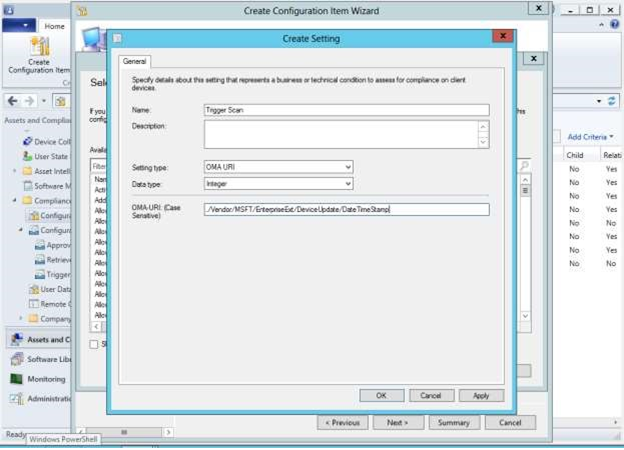 device scan using Configuration Manager