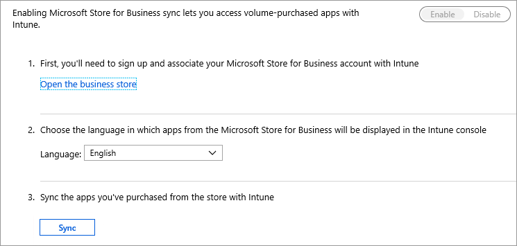 Enable Store for Business