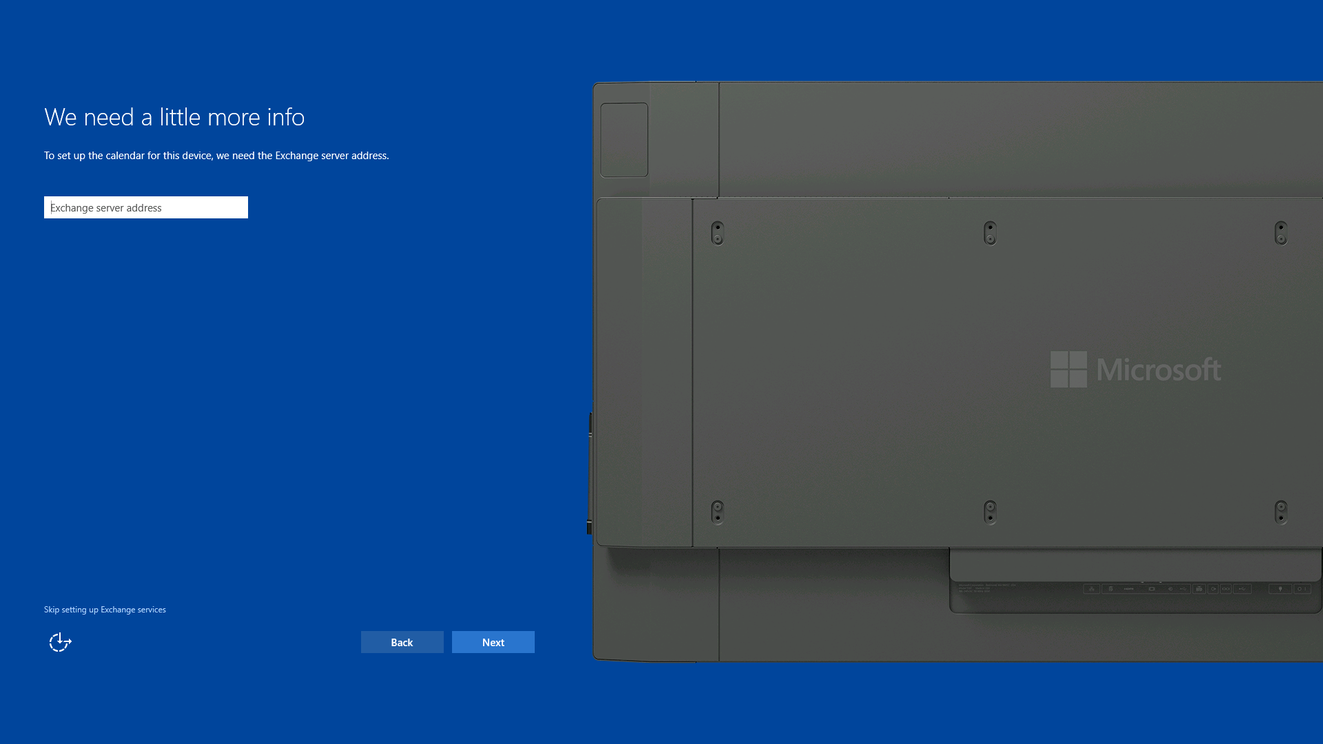 Image showing Exchange server page.