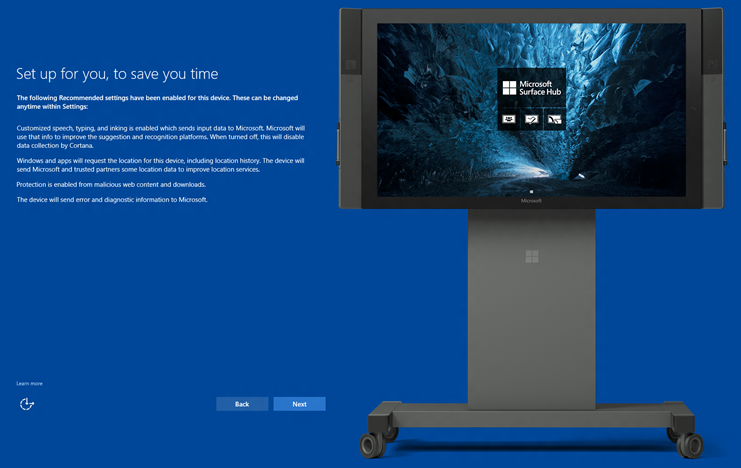 Image showing set up for you page.