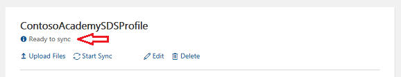 Confirm that the new profile is ready